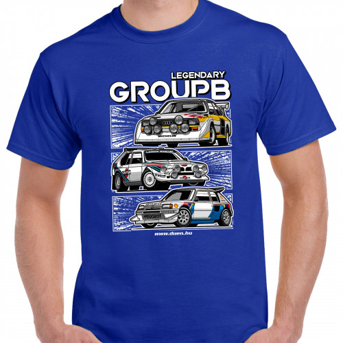 GroupB - 3in1 férfi póló, kék