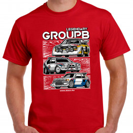 GroupB - 3in1 férfi póló, piros