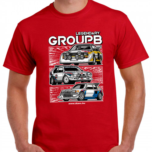 GroupB - 3in1 férfi póló, piros