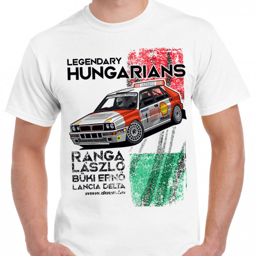 LEGENDARY HUNGARIANS - RANGA - LANCIA férfi póló, fehér