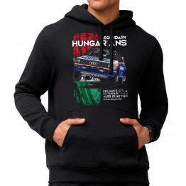LEGENDARY HUNGARIANS - FERJÁNCZ ATTILA - Audi Quattro - kapucnis pulóver, fekete