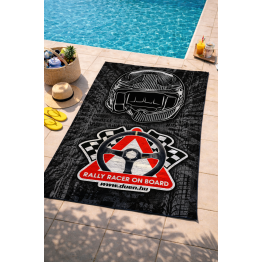 RALLY RACER ON BOARD strandtörölköző - NAGY