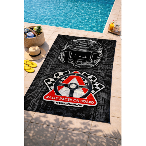 RALLY RACER ON BOARD strandtörölköző - NAGY