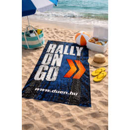RALLYONGO kék strandtörölköző - NAGY
