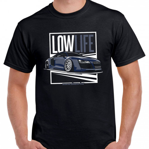 TUNING - Audi R8 LOW LIFE fekete póló
