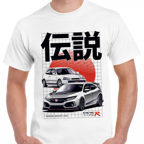 TUNING - Honda Civic TypeR LEGEND - fehér póló