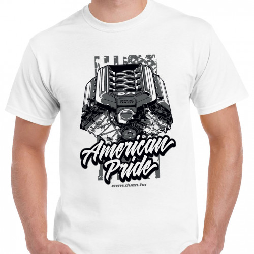 TUNING - American Pride - Coyote Engine fehér póló
