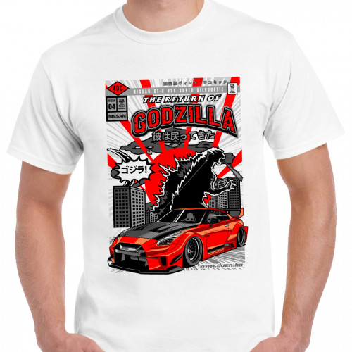 TUNING - The return of Godzilla fehér póló