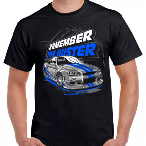 TUNING - REMEMBER THE BUSTER fekete póló