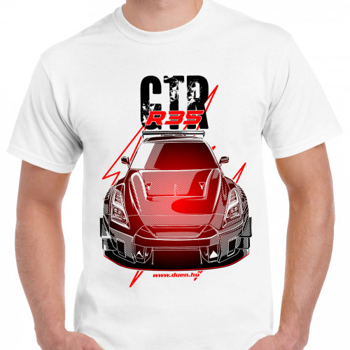 TUNING - Nissan GTR R35 THUNDER fehér póló