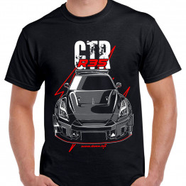 TUNING - Nissan GTR R35 THUNDER fekete póló