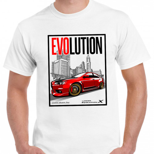 TUNING - Mitsubishi Lancer EVOLUTION X City fehér póló