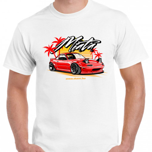 TUNING - Mazda MX5 Miata BEACH fehér póló