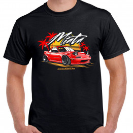 TUNING - Mazda MX5 Miata BEACH fekete póló