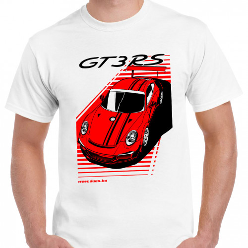 TUNING - Porsche GT3 RS RED fehér póló TUNING - Porsche GT3 RS RED fehér póló