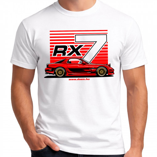 TUNING - Mazda RX-7 side fehér póló
