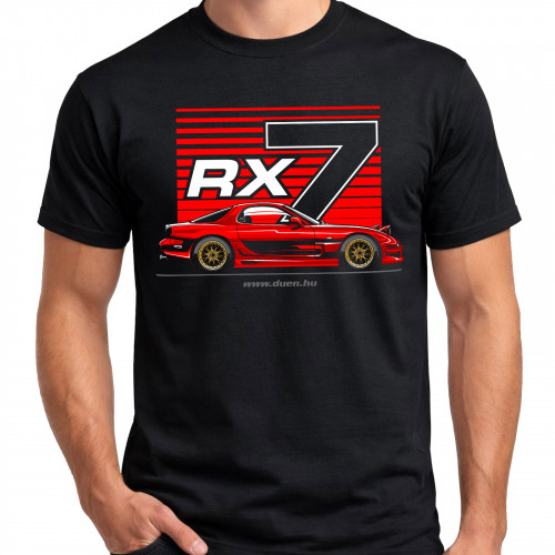 TUNING - Mazda RX-7 side fekete póló