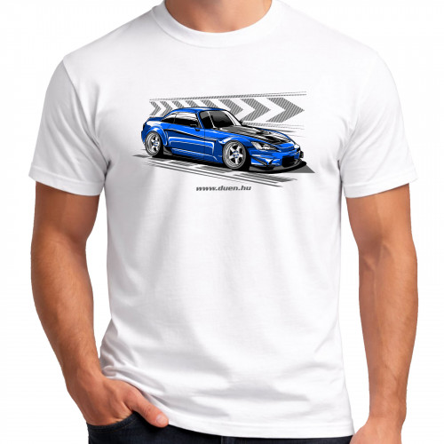 TUNING - Honda S2000 blue - fehér póló TUNING - Honda S2000 blue - fehér póló