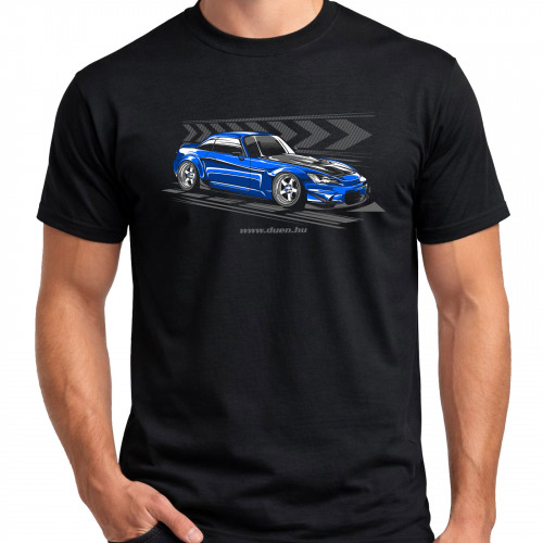 TUNING - Honda S2000 blue - fekete póló
