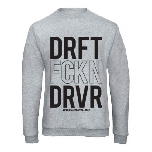 DRIFT FCKN DRIVER férfi pulóver, szürke DRIFT FCKN DRIVER férfi pulóver, szürke